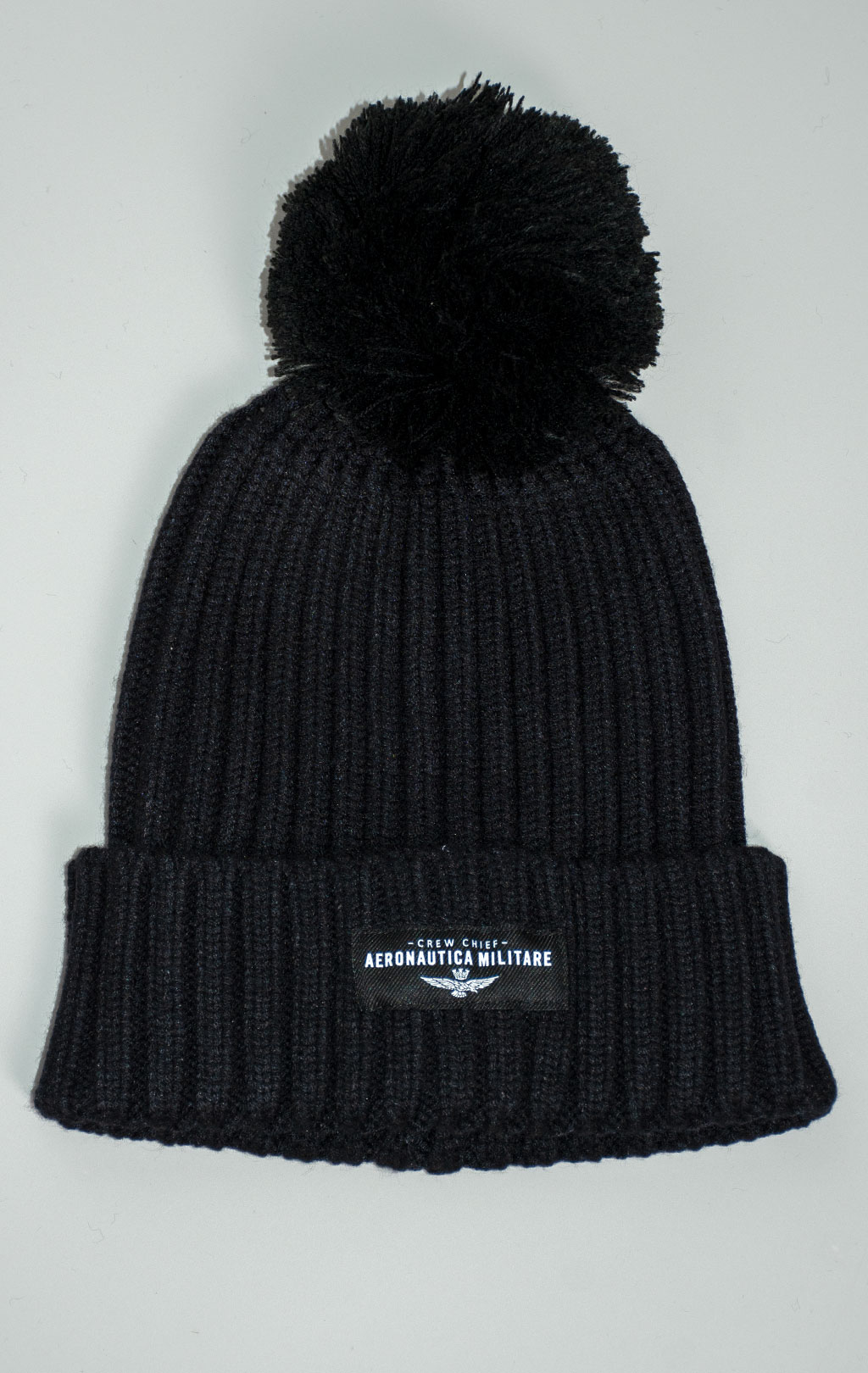 Шапка вязаная AERONAUTICA MILITARE FW 25/26/CN jet black (CU 0061) 