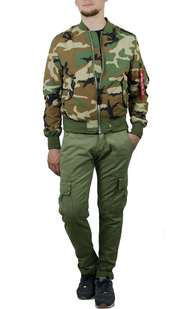 Ветровка ALPHA INDUSTRIES L-2B DRAGONFLY BLOOD CHIT light camo woodland Ветровка ALPHA INDUSTRIES L-2B DRAGONFLY BLOOD CHIT light camo woodland