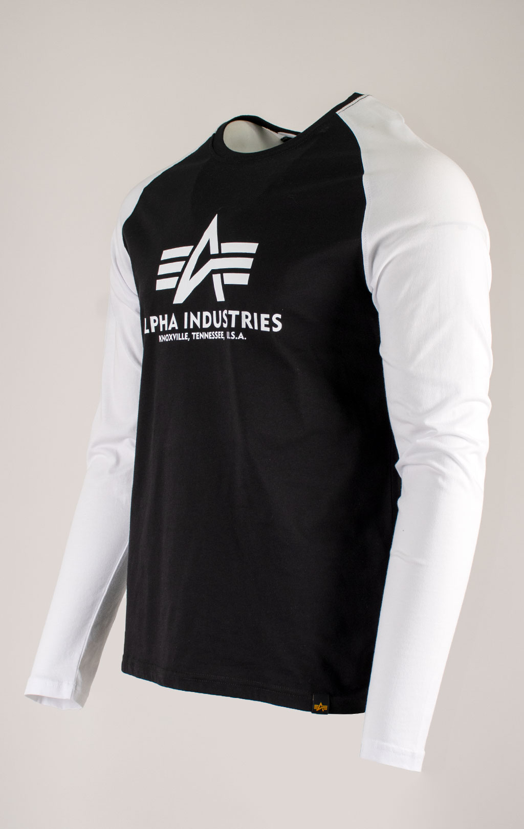 Лонгслив ALPHA INDUSTRIES BASIC LS black/white 