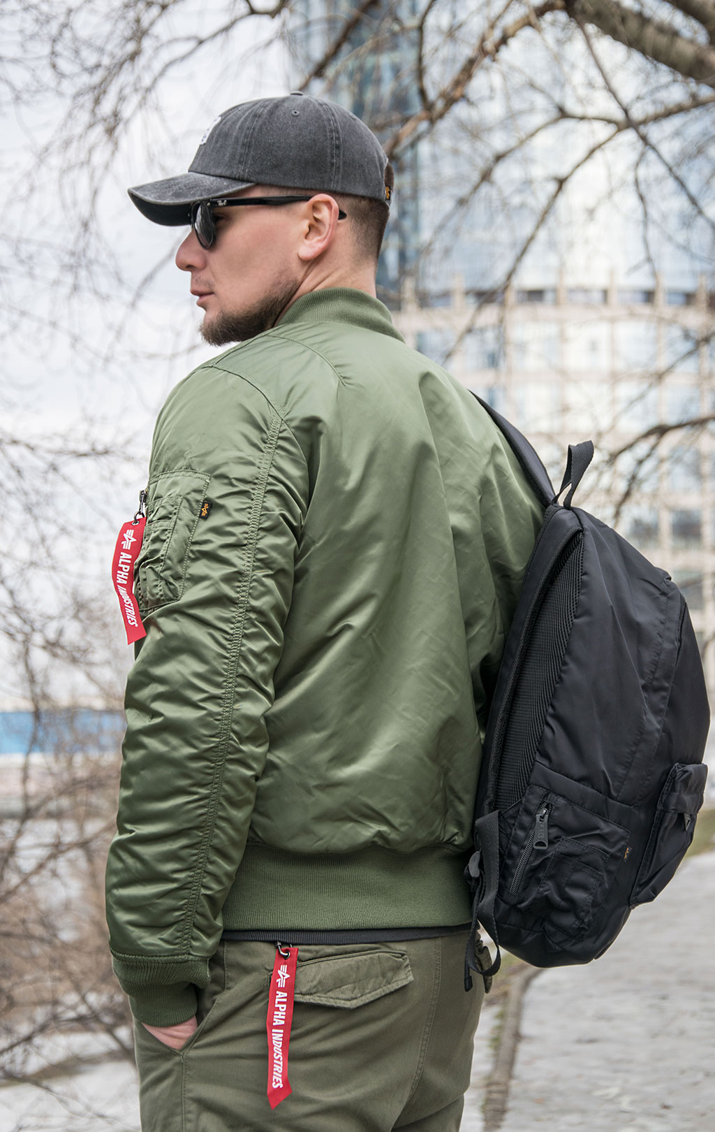 Бомбер ALPHA INDUSTRIES SLIM FIT/EUROPEAN FIT MA-1 SS 23 m sage 