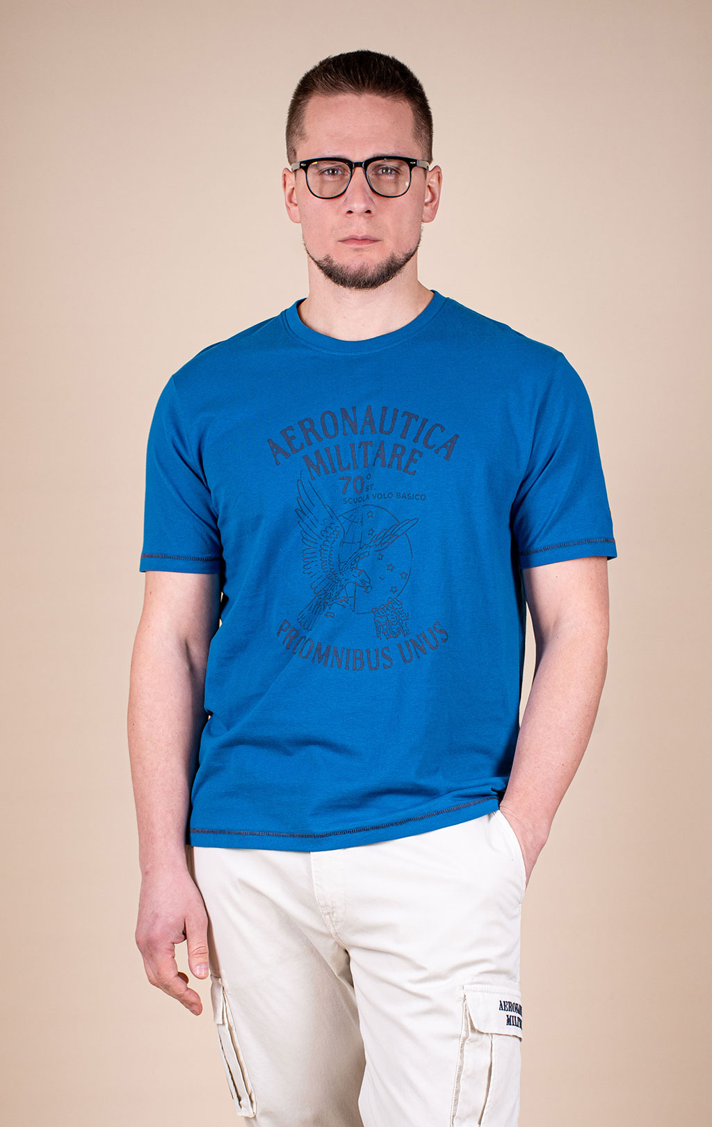 Футболка AERONAUTICA MILITARE SS 26/BD mykonos blue (TS 2542) 
