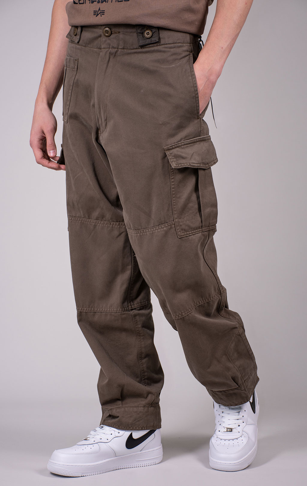 Брюки-карго ALPHA INDUSTRIES BELGIAN PANT M-64 плотные FW 24/25 coyote brown 