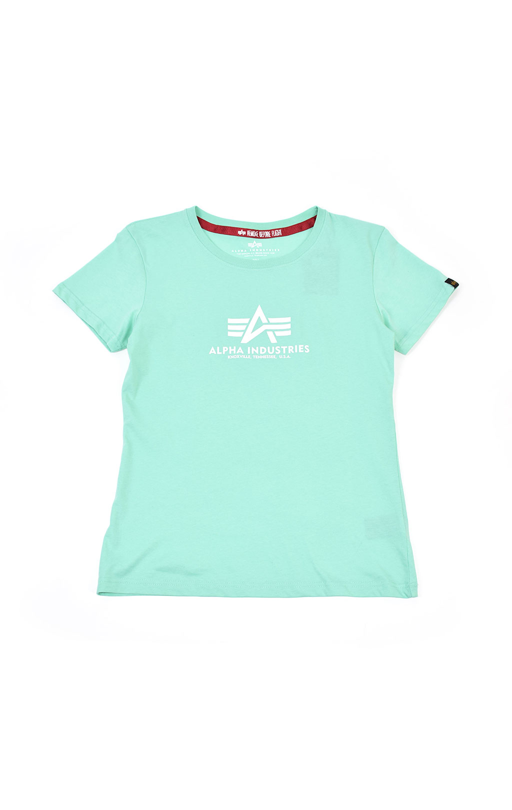 Женская футболка ALPHA INDUSTRIES NEW BASIC T pastel mint 