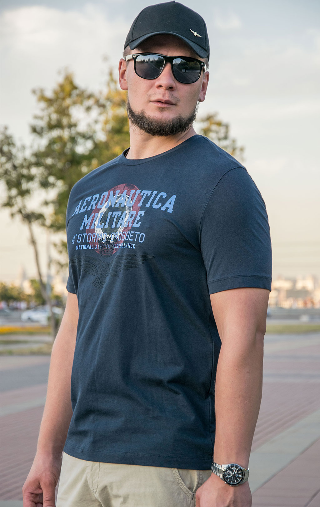 Футболка AERONAUTICA MILITARE SS 22/TR dark navy (TS 1940) 