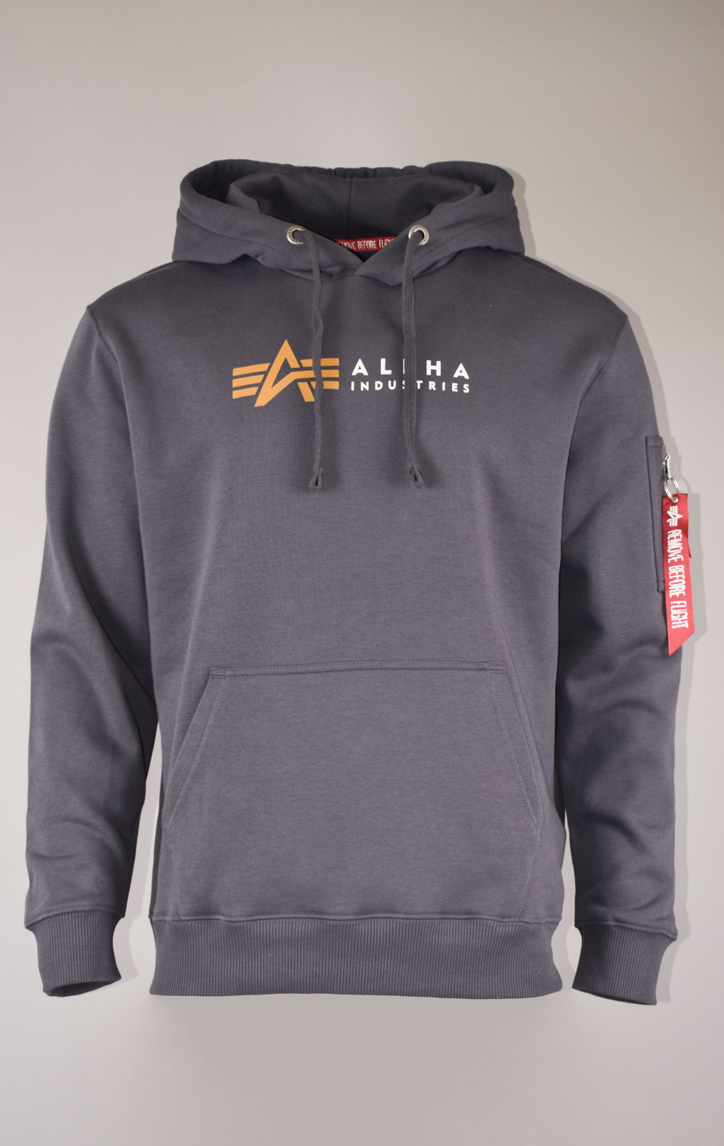 Толстовка ALPHA INDUSTRIES ALPHA LABEL HOODY greyblack 