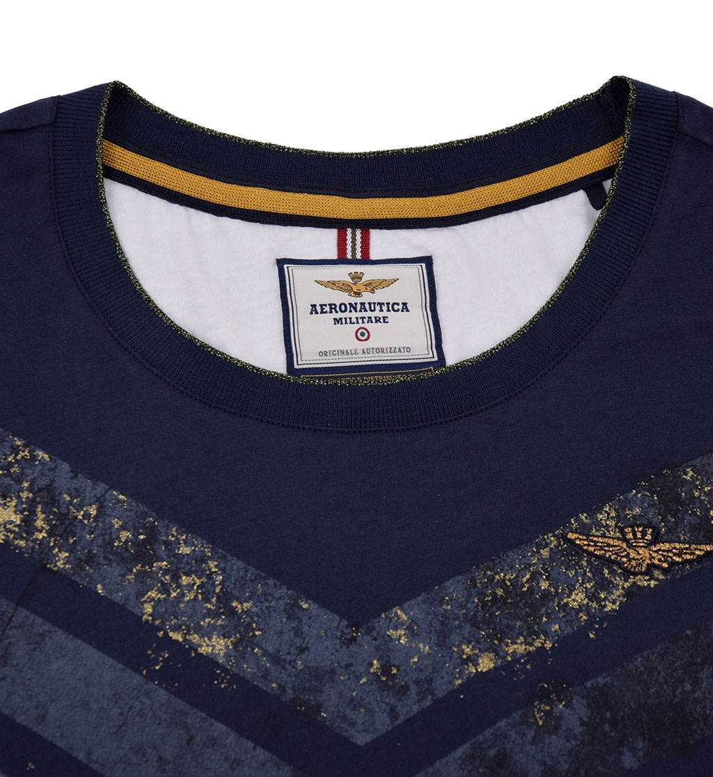 Женская футболка AERONAUTICA MILITARE SS19 blue navy (TS 1584) 