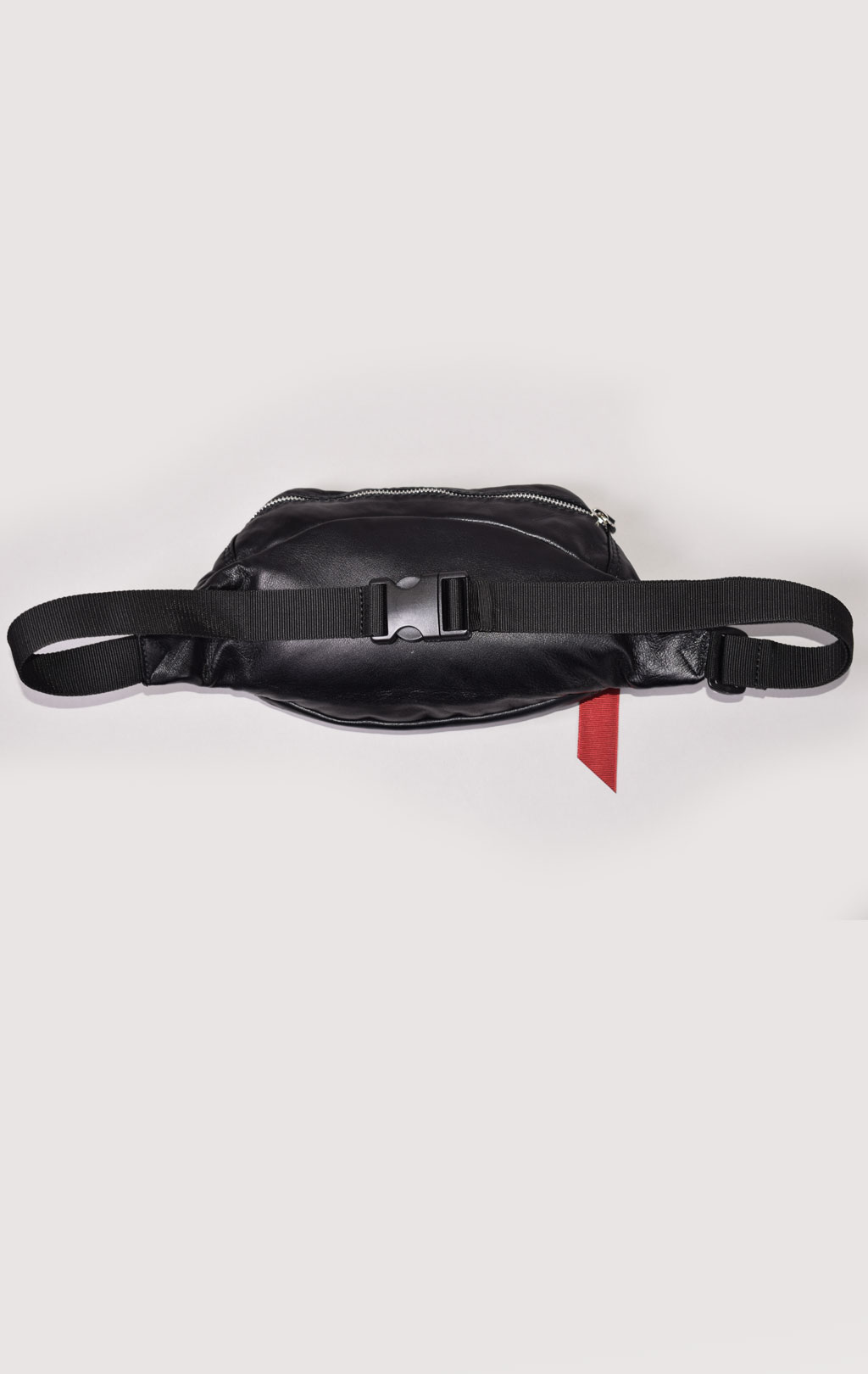 Сумка поясная ALPHA INDUSTRIES RBF LEATHER WAIST BAG black/red 