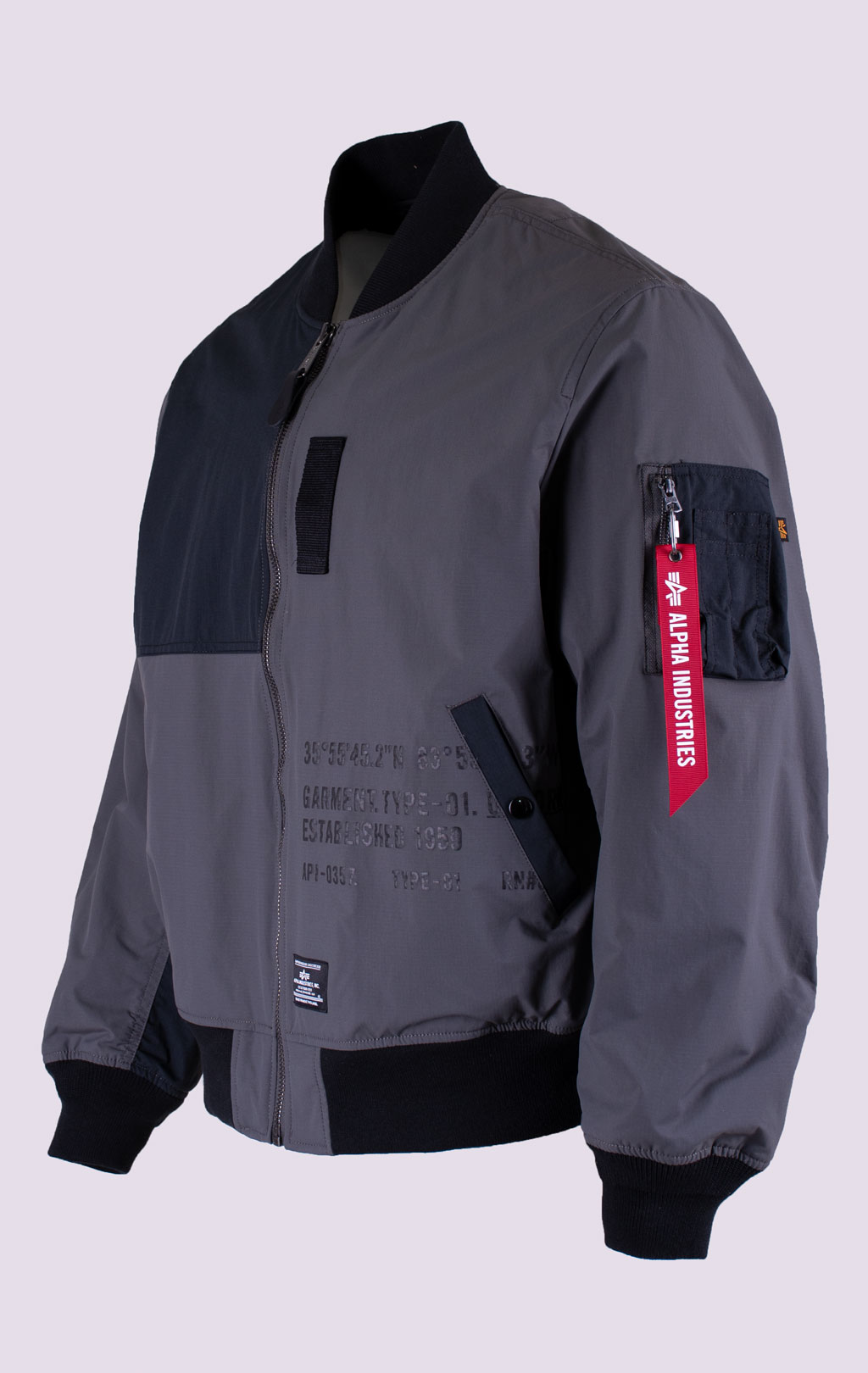 Бомбер-ветровка ALPHA INDUSTRIES L-2B RELAXED PATCHWORK FLIGHT JACKET SS 26 black 
