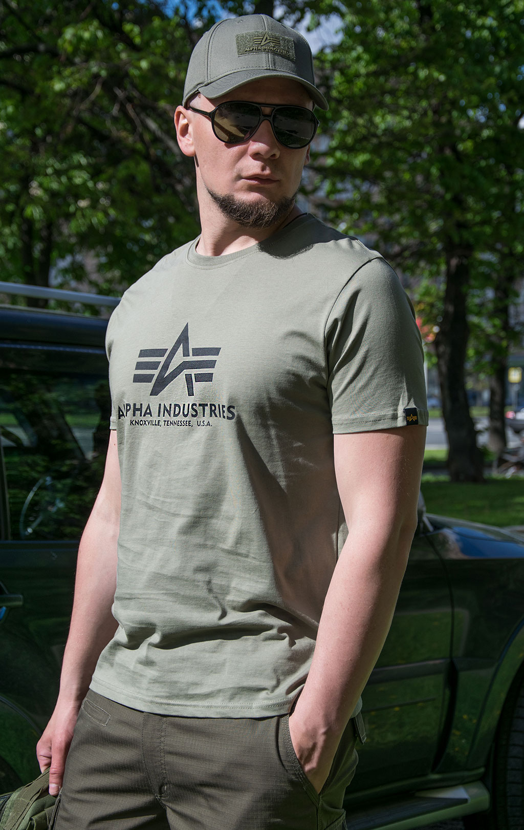 Футболка ALPHA INDUSTRIES BASIC T olive 