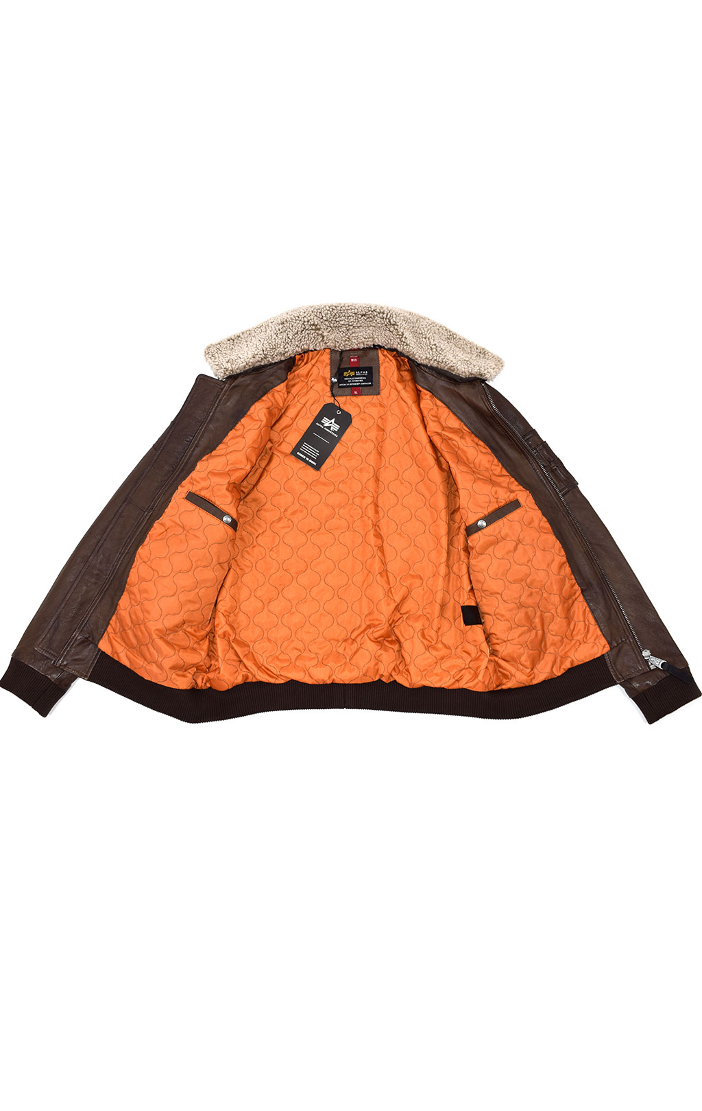 Куртка-пилот ALPHA INDUSTRIES G-1 кожа brown 