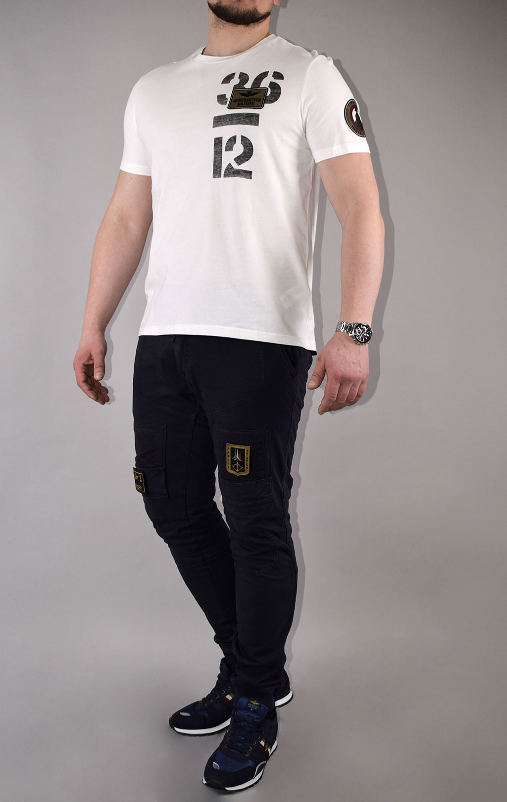 Футболка AERONAUTICA MILITARE SS 21/TR off white (TS 1868) 