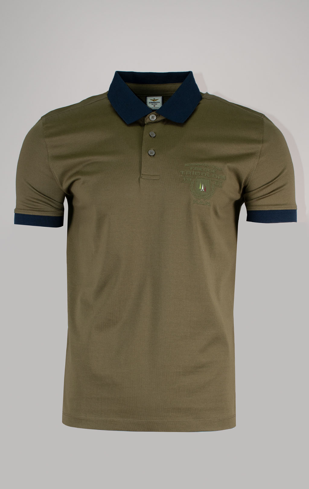 Футболка-поло AERONAUTICA MILITARE SS 25 m/BD military olive (PO 1863) 