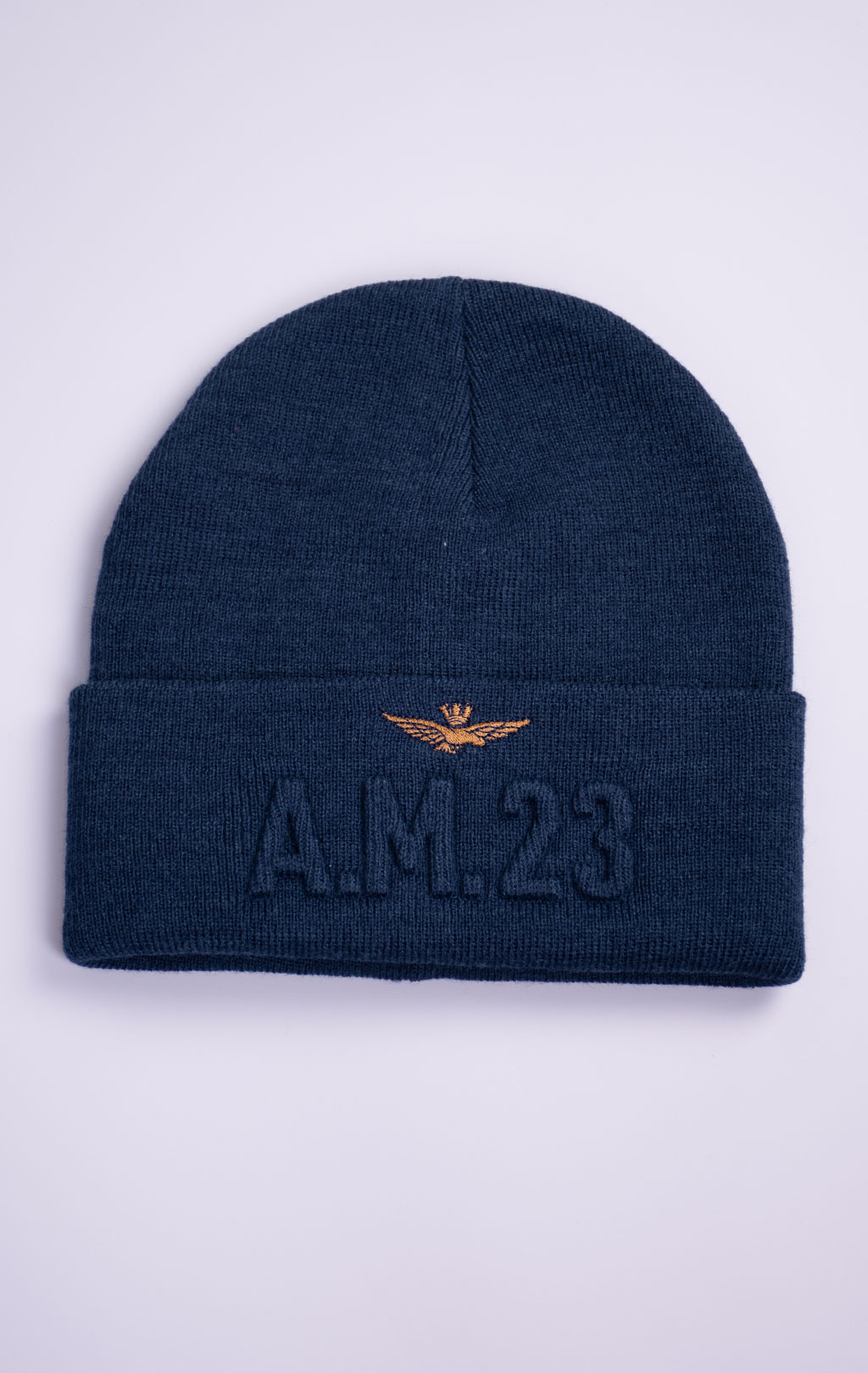 Шапка вязаная AERONAUTICA MILITARE FW 26/27/CN blue navy (CU 0099) 