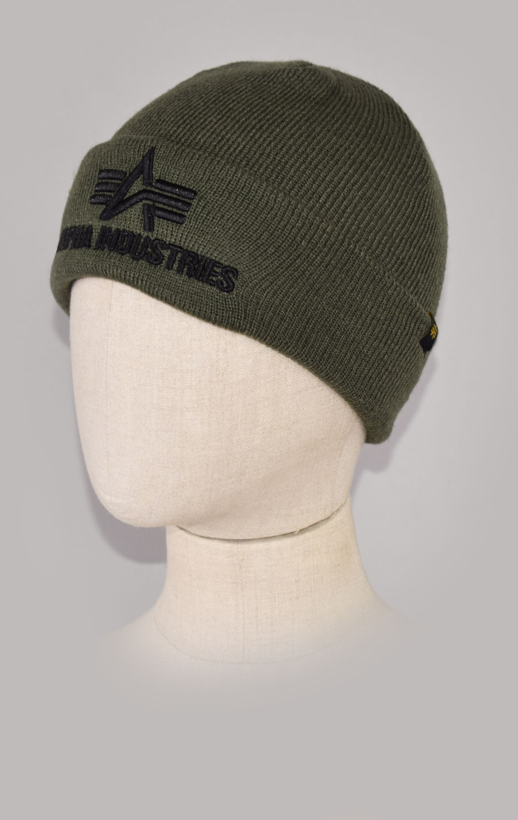 Шапка ALPHA INDUSTRIES 3D BEANIE dark green 