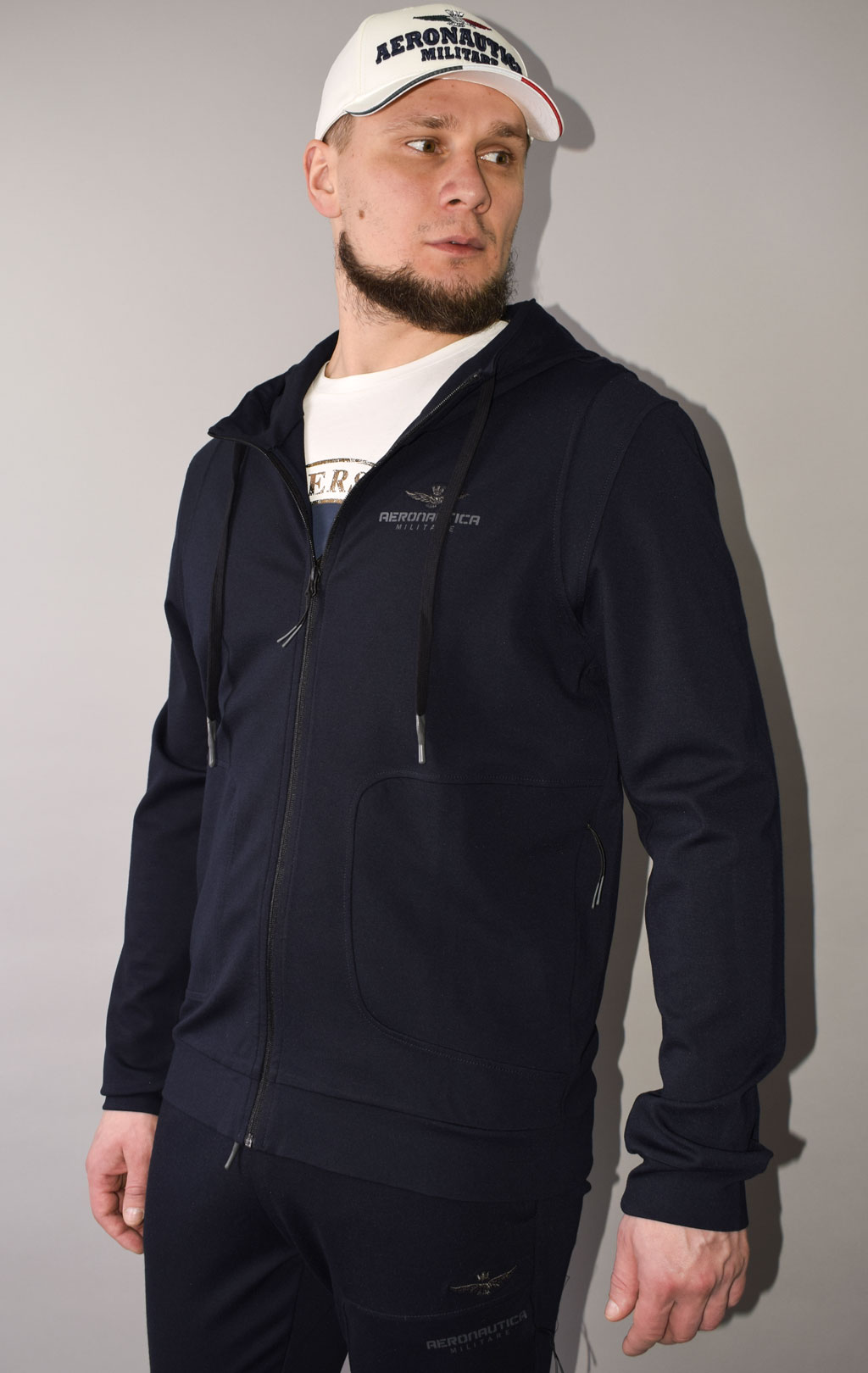 Костюм спортивный AERONAUTICA MILITARE big size SS 23/IT blue navy (TF 039) 