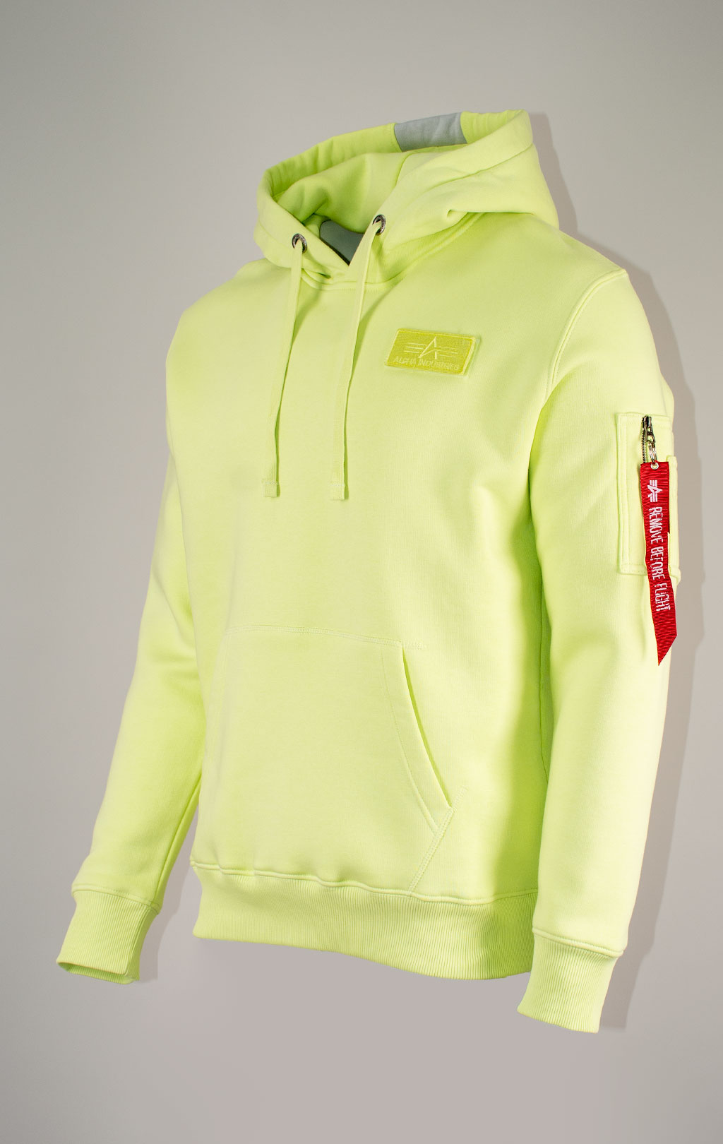 Толстовка ALPHA INDUSTRIES REFLECTIVE STRIPE HOODY arctic lime 