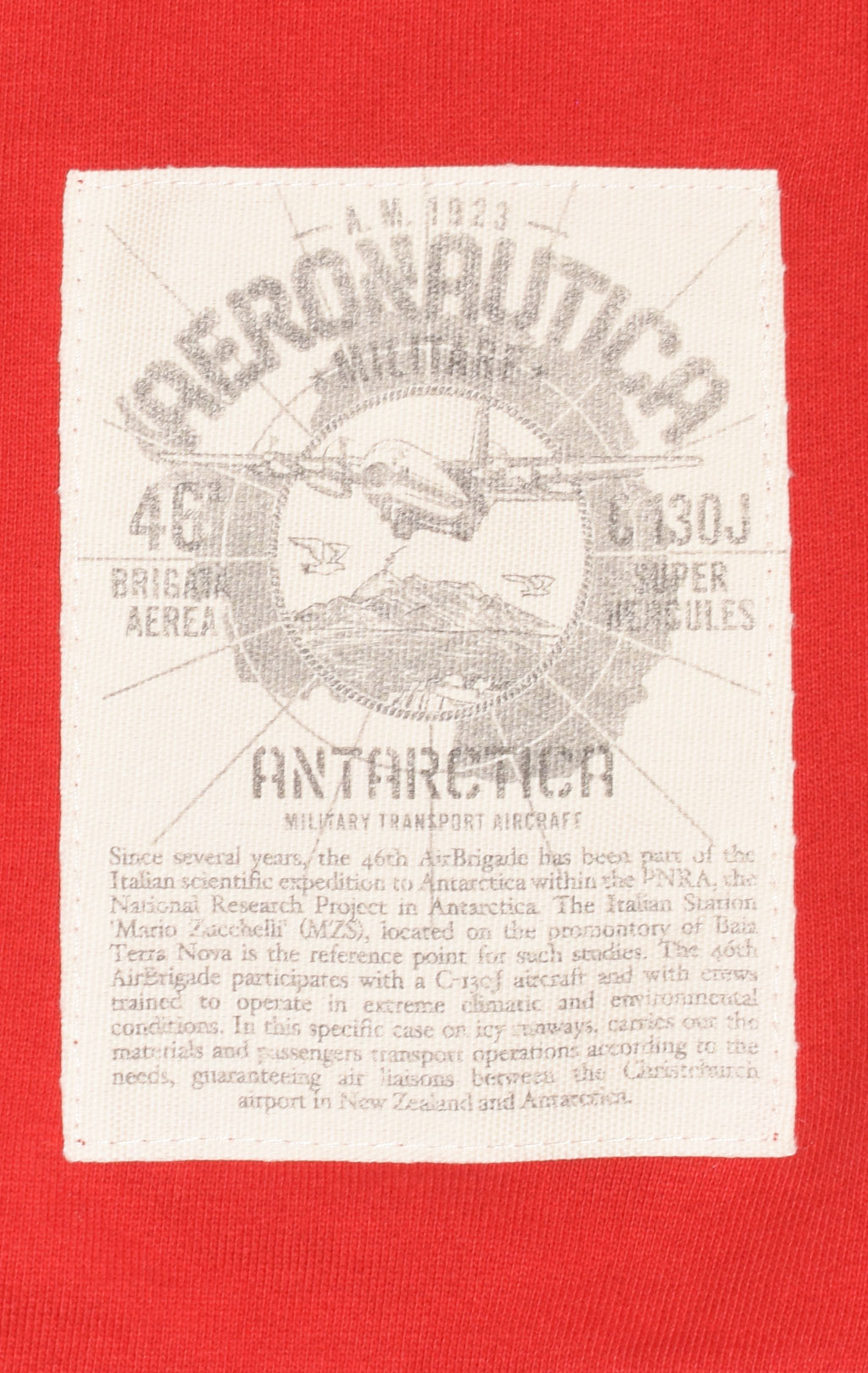 Свитшот AERONAUTICA MILITARE ANTARCTICA FW 23/24/TR red (FE 1814) 