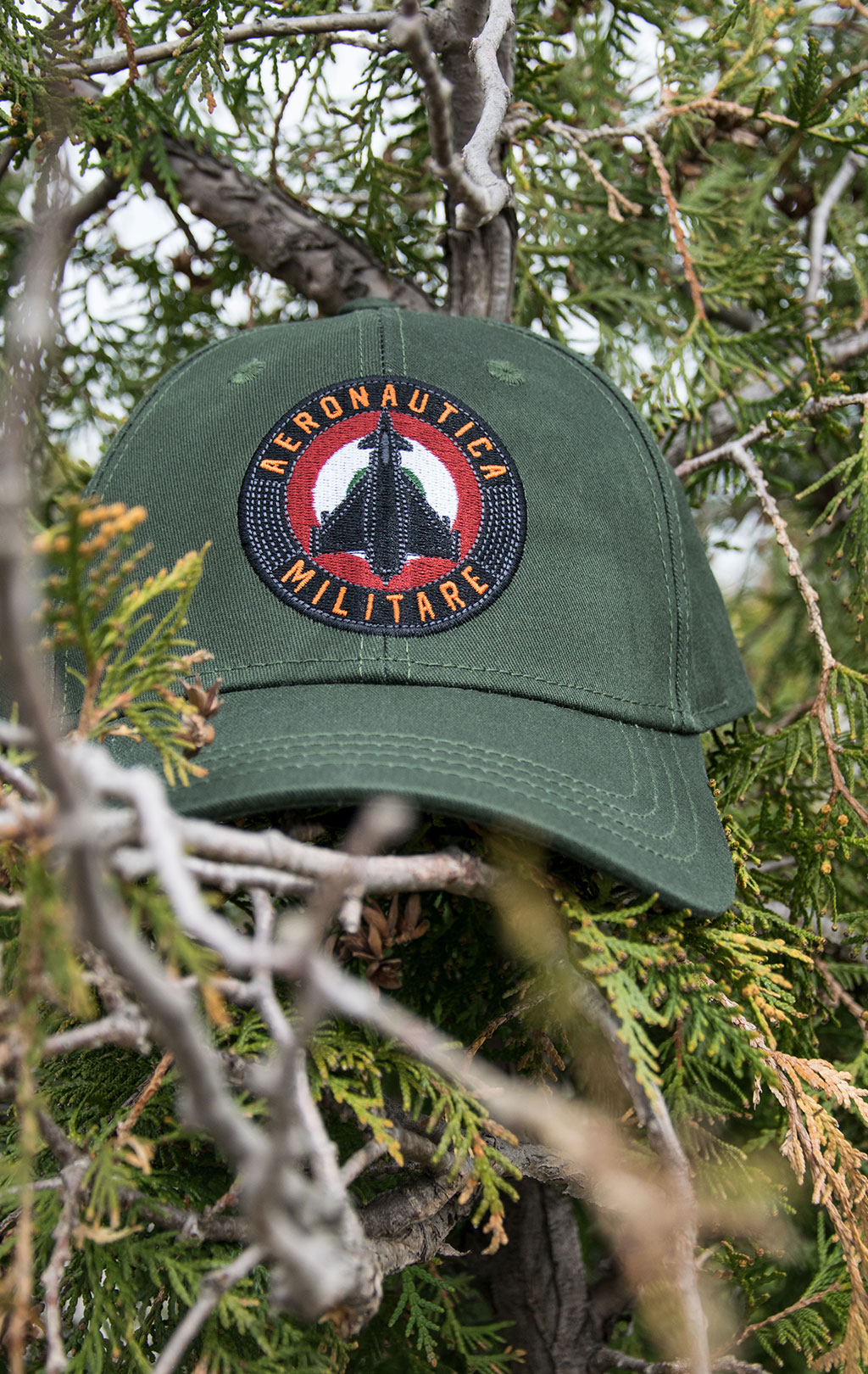 Бейсболка AERONAUTICA MILITARE SS 22/CN verde militare (HA 1108)