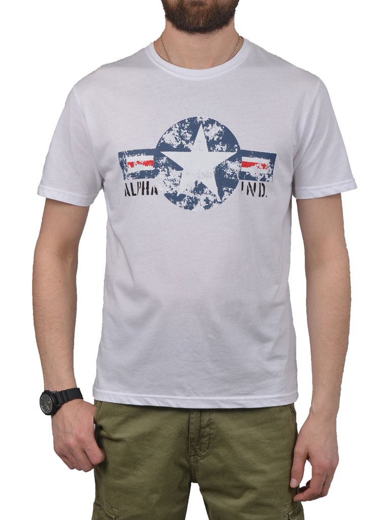 Футболка ALPHA INDUSTRIES USAF T white 