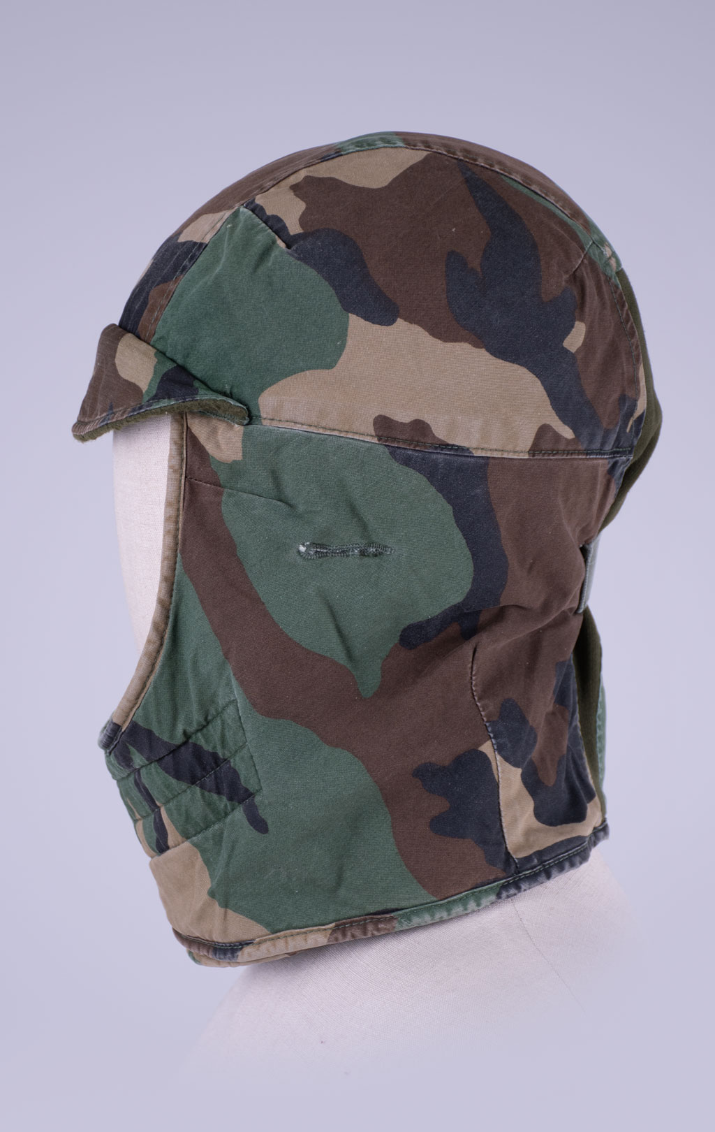 Шапка- шлем зимний camo woodland б/у США