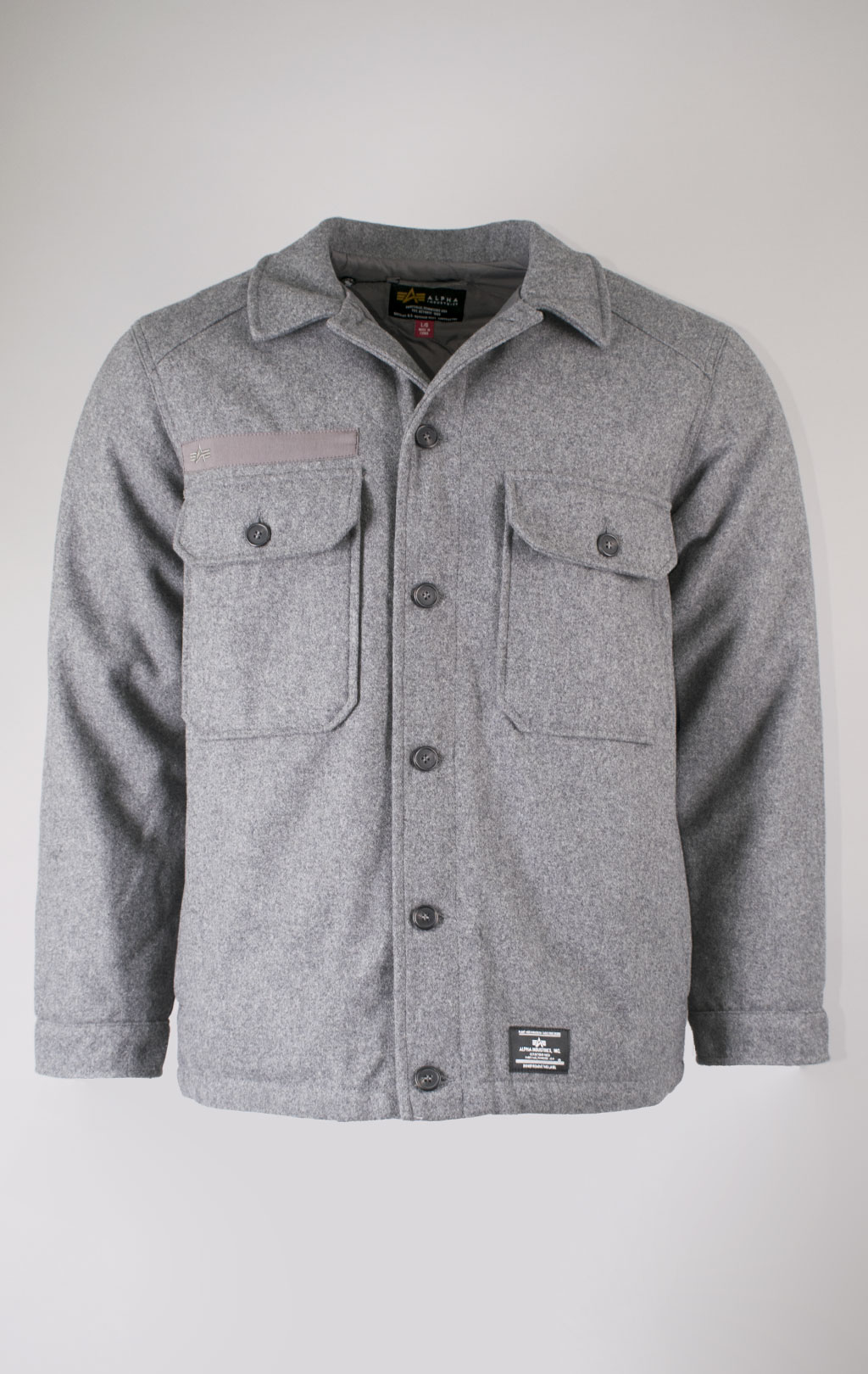 Куртка ALPHA INDUSTRIES WOOL FIELD SHIRT JACKET GEN-II FW 23/24 m dark charcoal heather 