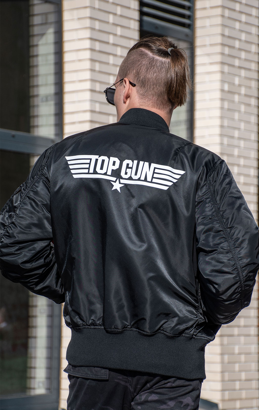Куртка-бомбер лётная ALPHA INDUSTRIES TOP GUN MA-1 black 