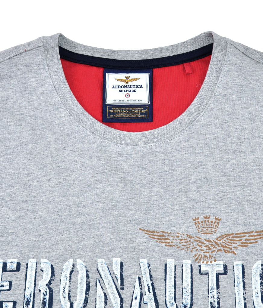 Футболка AERONAUTICA MILITARE grigio melange (TS 1473) 