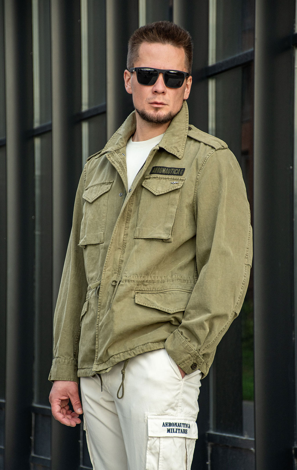 Ветровка M-65 AERONAUTICA MILITARE big size SS 26/IN lichen green (AB 3044) 
