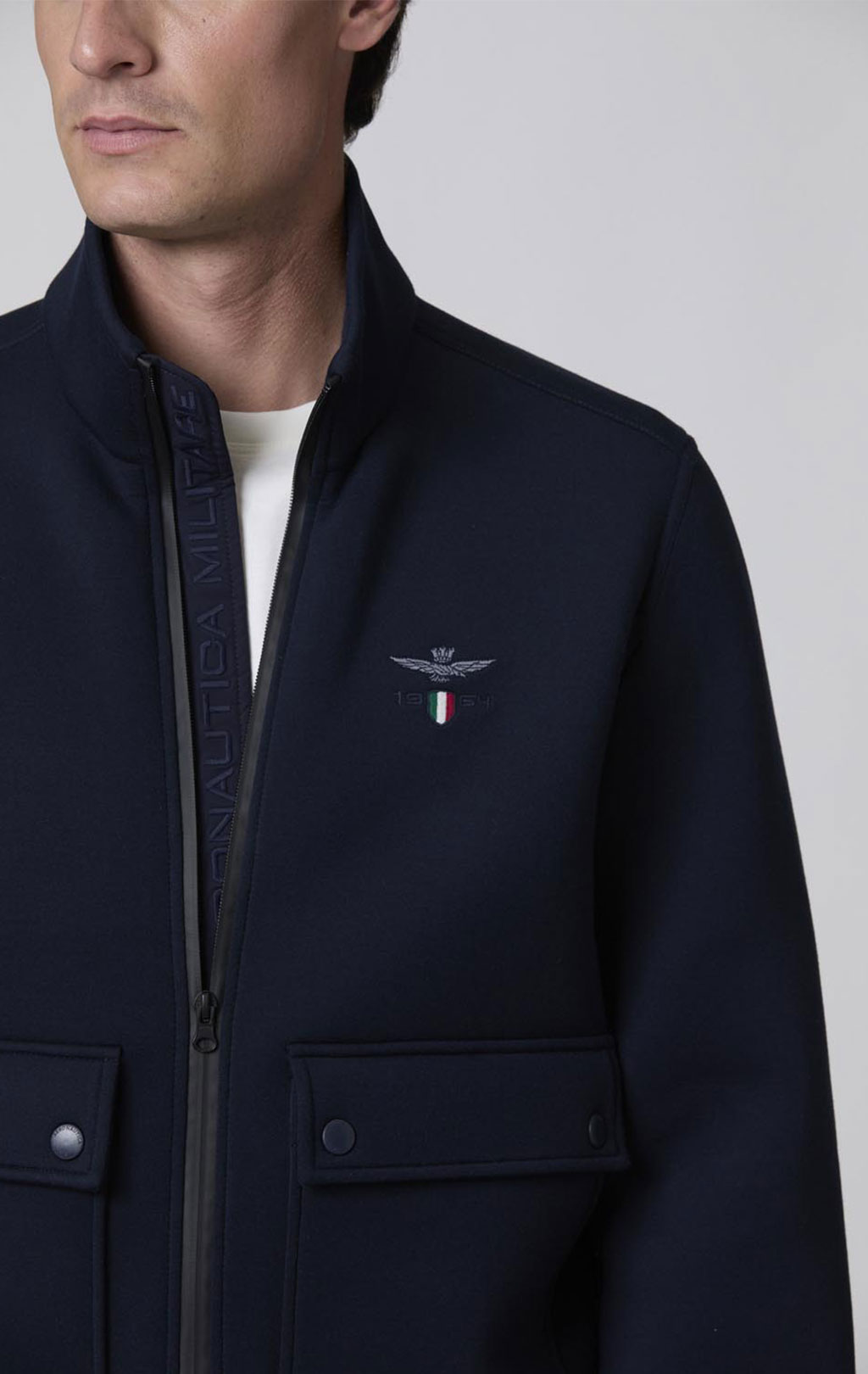Ветровка AERONAUTICA MILITARE SS 25 m/CN blue navy (AB 2203) 