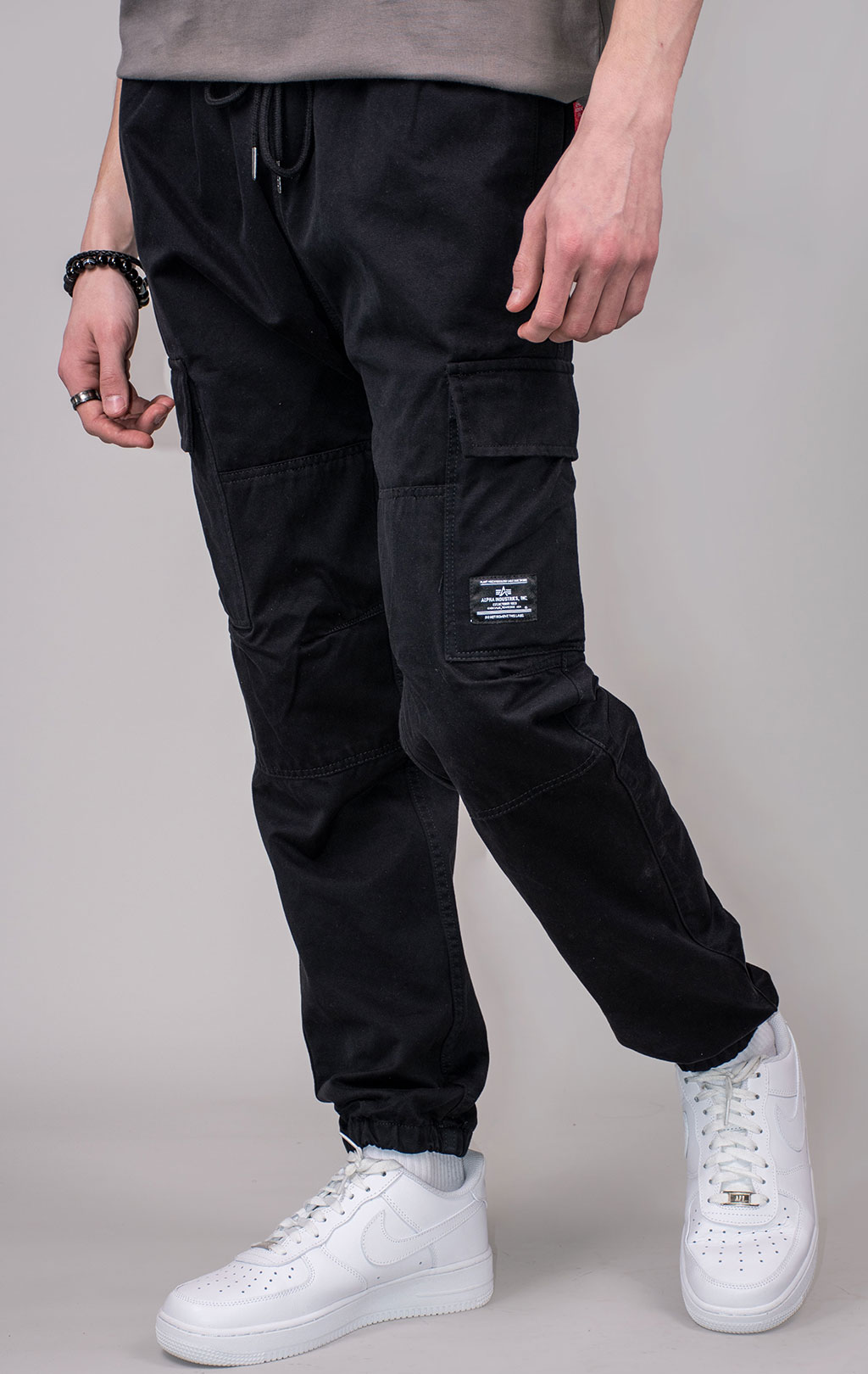 Брюки джоггеры ALPHA INDUSTRIES COTTON JOGGER SS 24 m black 