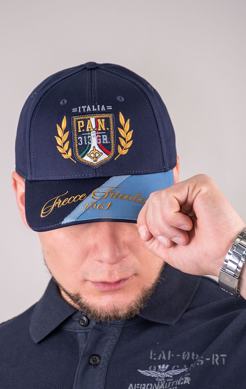 Бейсболка AERONAUTICA MILITARE SS 24/CN blue navy (HA 1165)