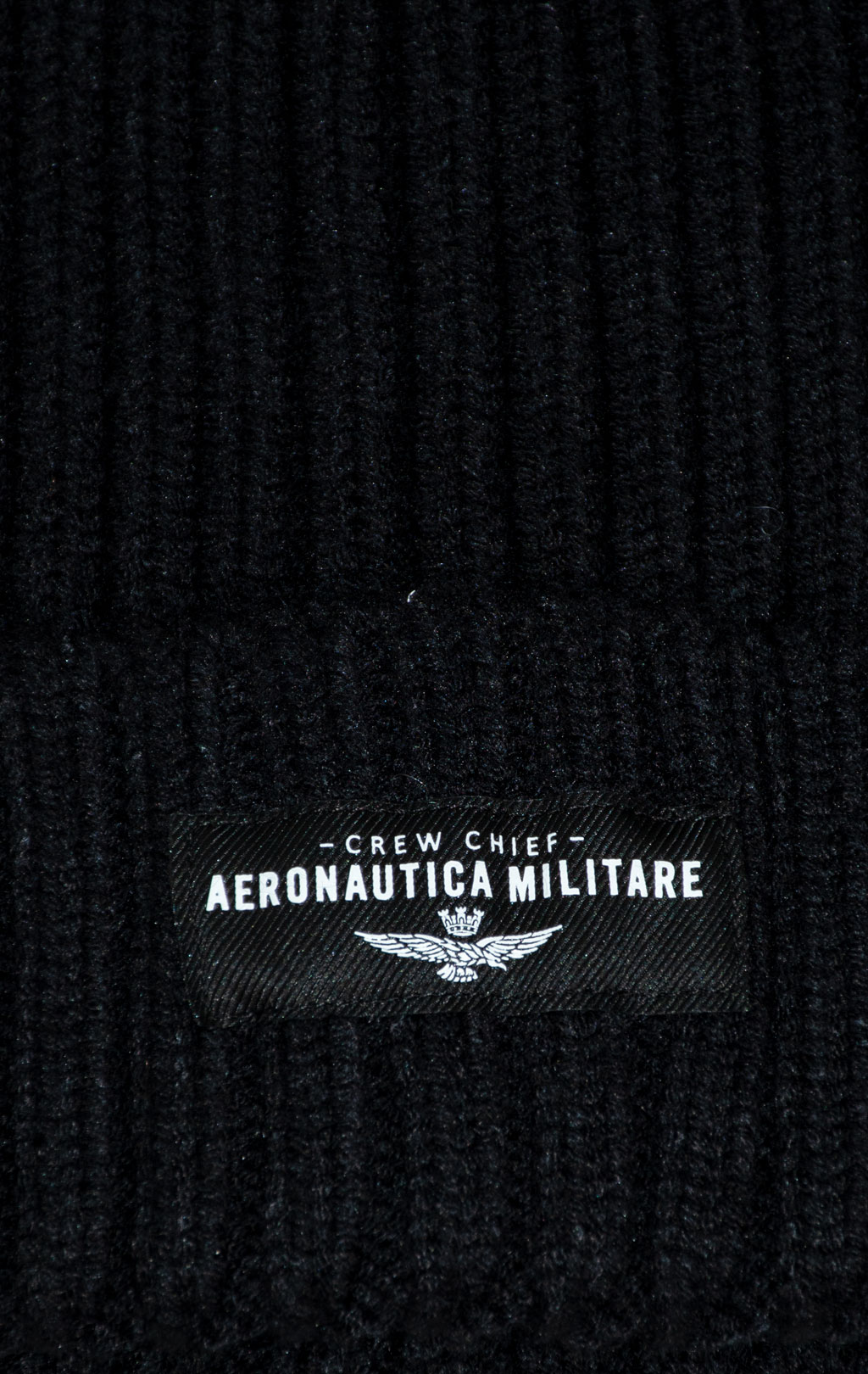 Шапка вязаная AERONAUTICA MILITARE FW 25/26/CN jet black (CU 0061) 