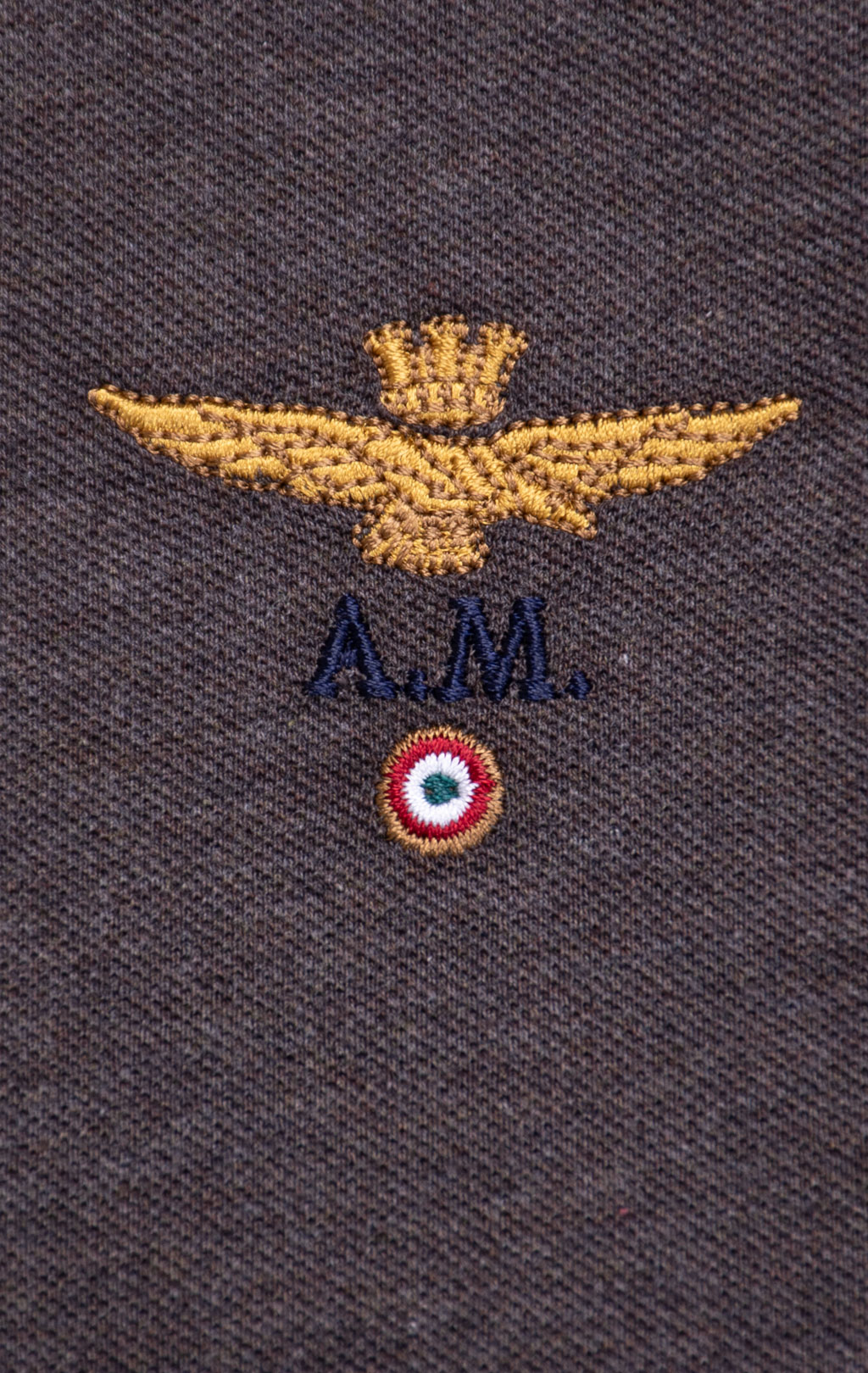 Поло-лонгслив AERONAUTICA MILITARE FW 26/27/TR brown melange (PO 1653) 