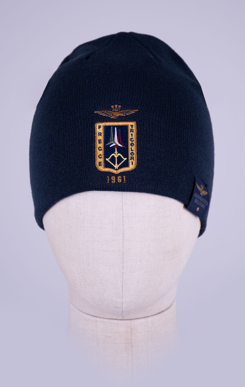 Шапка вязаная AERONAUTICA MILITARE FW 26/27/CN blue navy (CU 0092) 