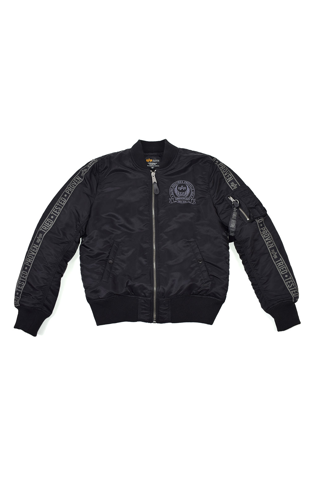 Бомбер ALPHA INDUSTRIES 60TH ANNIVERSARY MA-1 black 