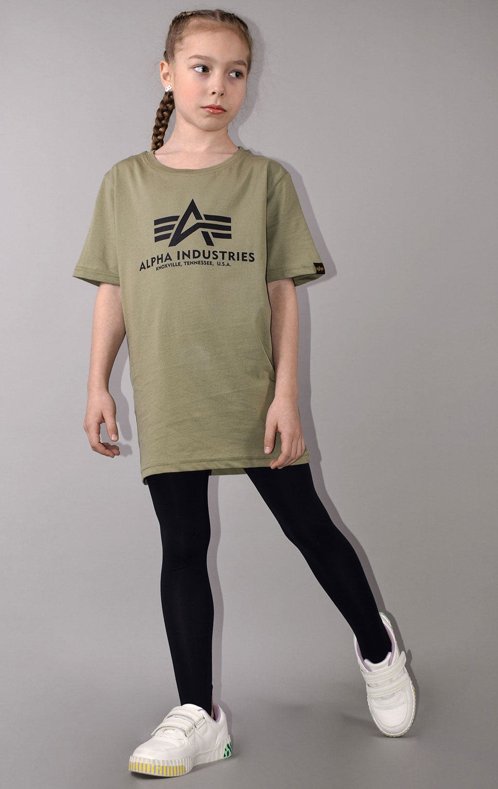 Детская футболка ALPHA INDUSTRIES BASIC T olive 