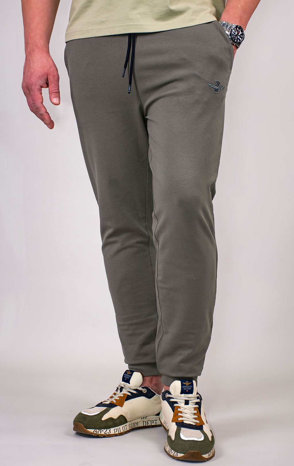 Брюки спортивные AERONAUTICA MILITARE SS 24 m/BD verde (PF 872)