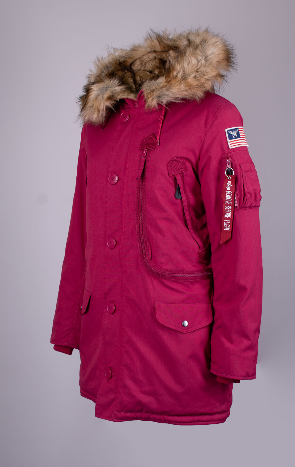 Женская аляска ALPHA INDUSTRIES POLAR major red 