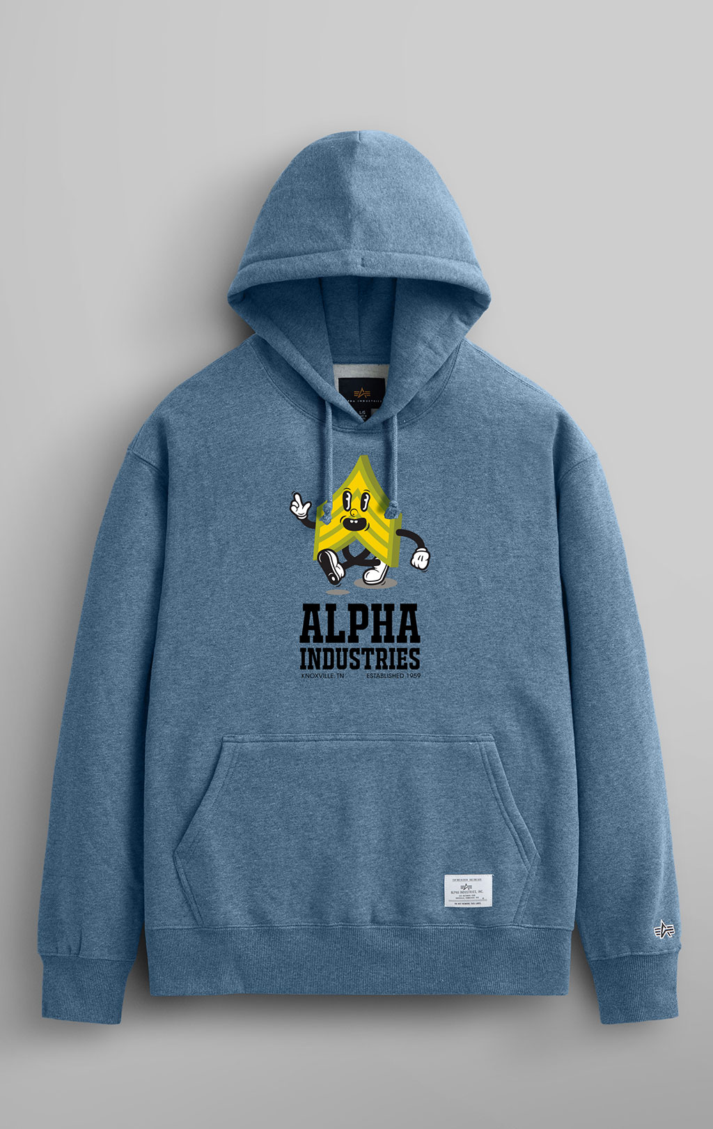 Толстовка ALPHA INDUSTRIES ALPHA BADGE HOODIE SS 24 m copen blue 