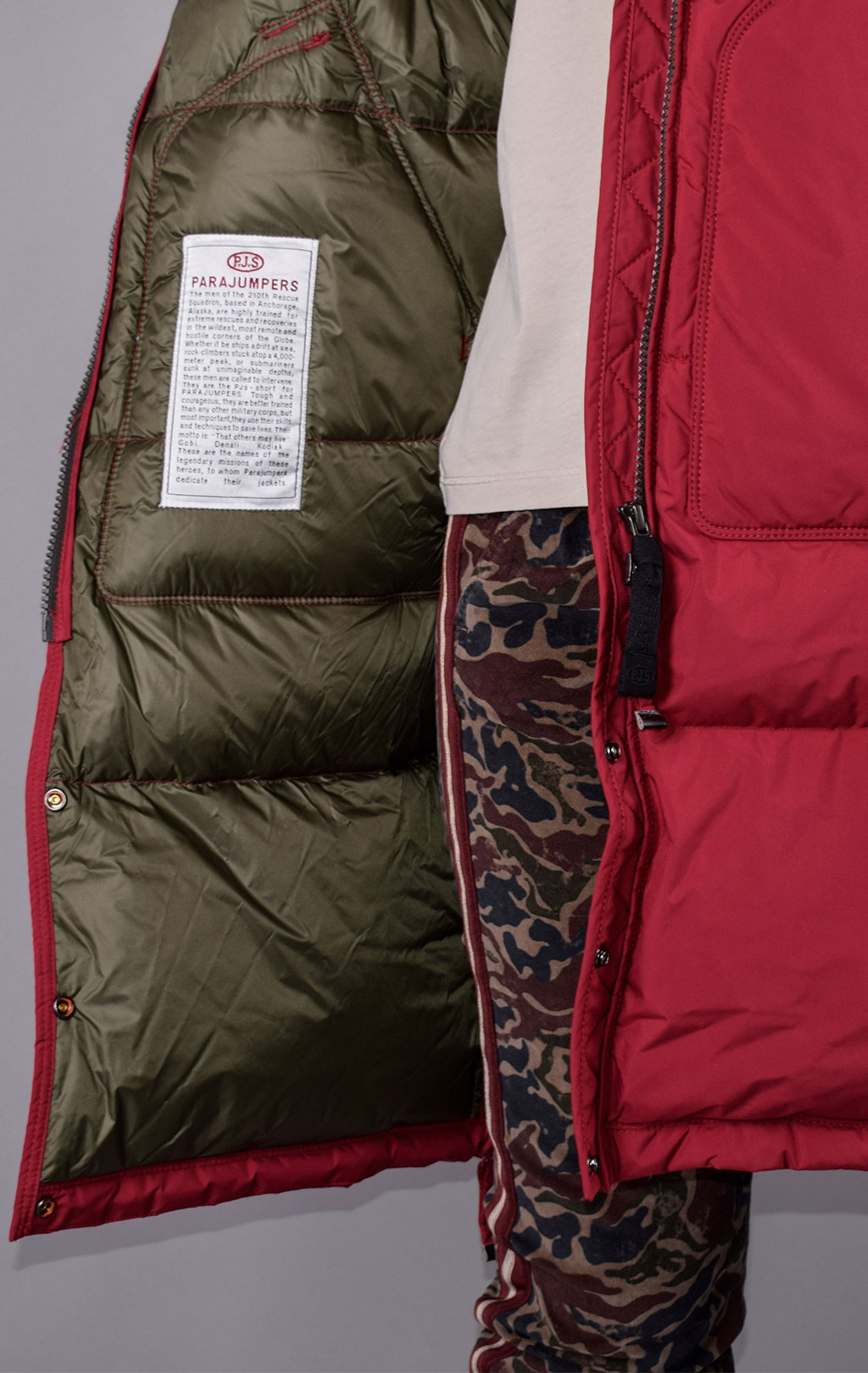 Женское пальто пуховое PARAJUMPERS L.B. LIGHT FW 19/20 crimson tide 