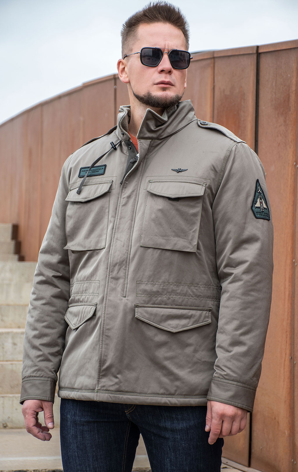 Куртка AERONAUTICA MILITARE M-65 FW 24/25/CN light mud (AB 2189) 