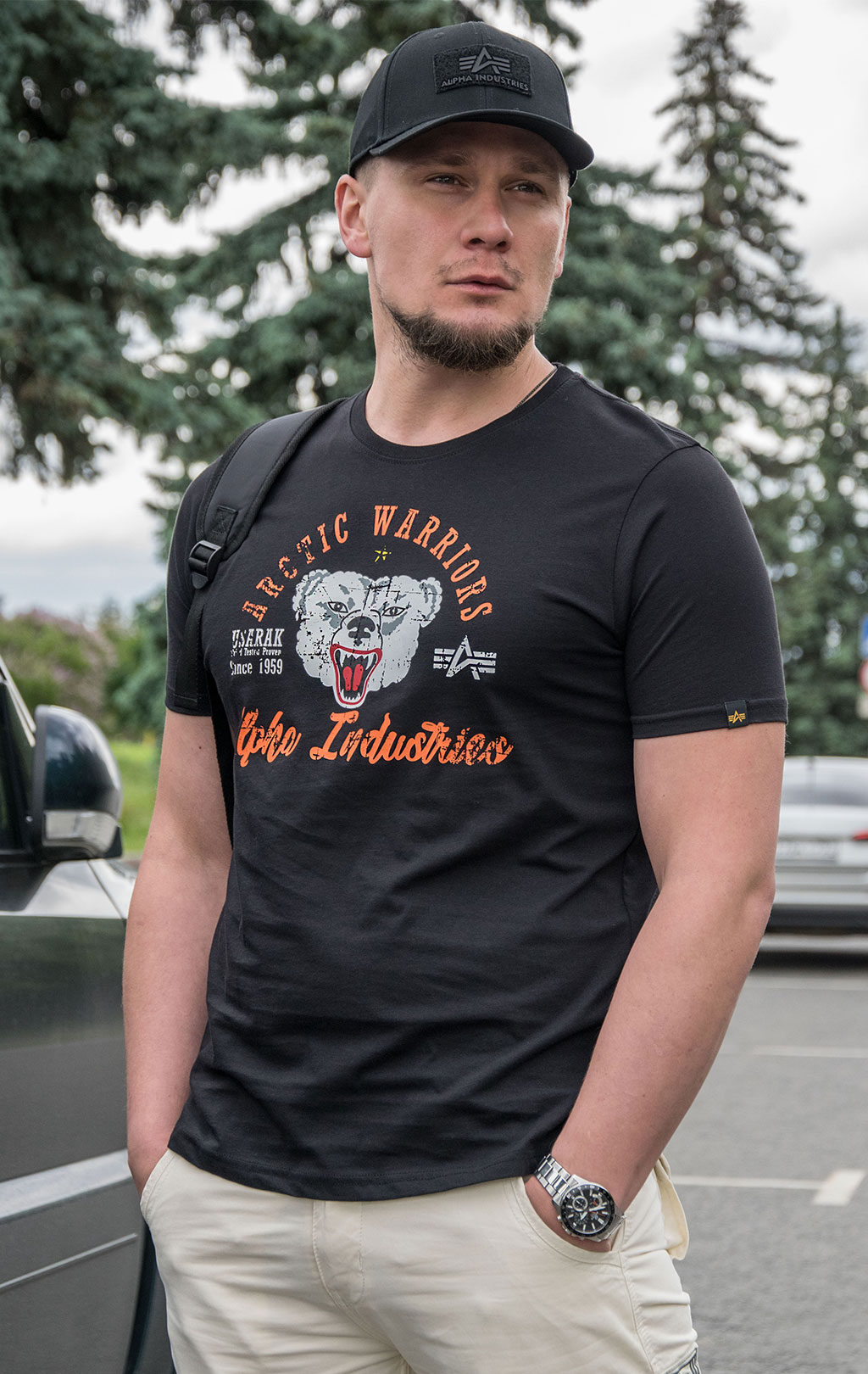 Футболка ALPHA INDUSTRIES ARCTIC WARRIORS T black 