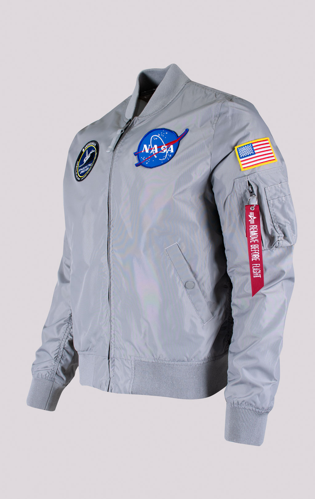 Ветровка-бомбер ALPHA INDUSTRIES MA-1 TT NASA REVERSIBLE II silver 