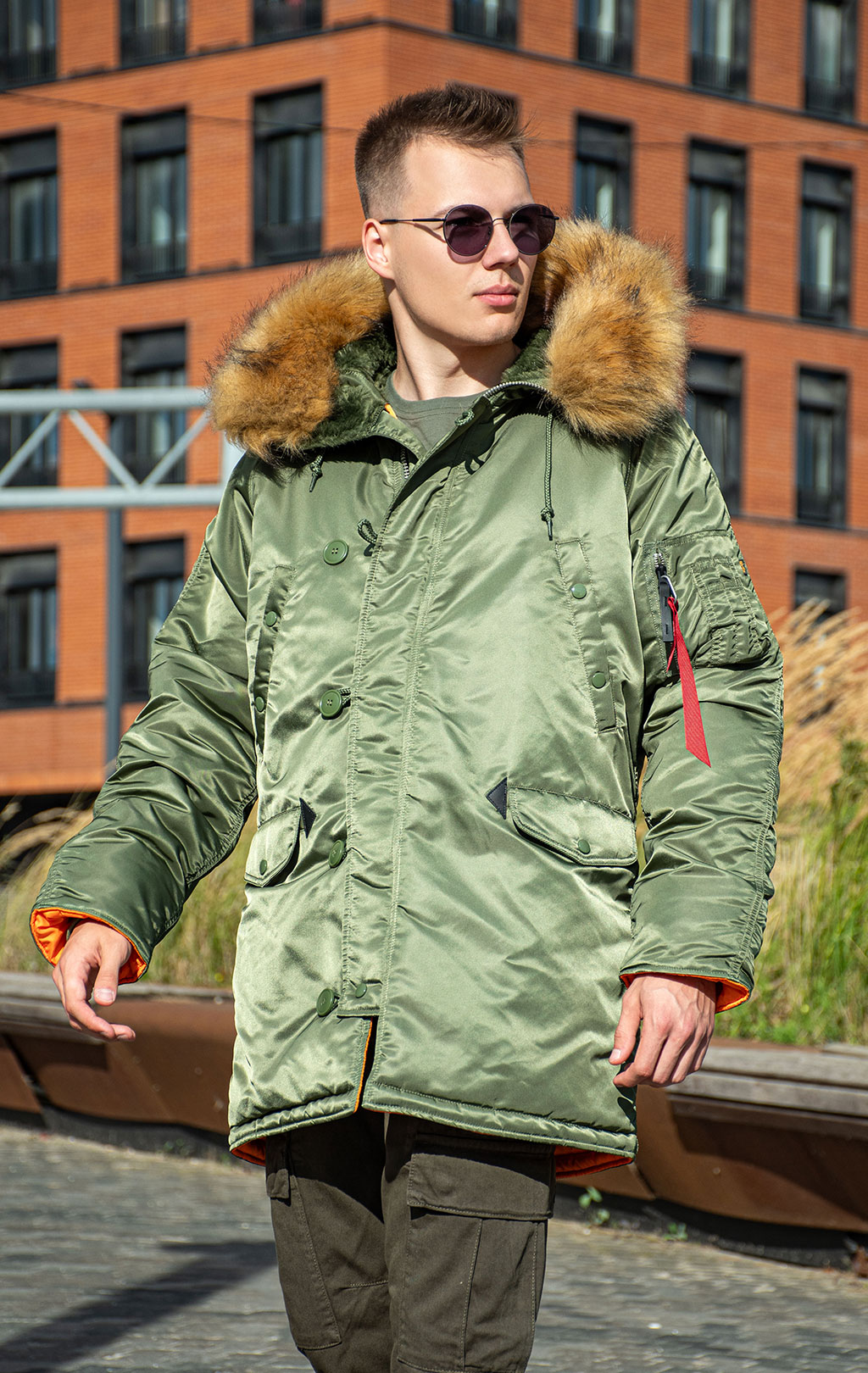 Аляска ALPHA INDUSTRIES N-3B SLIM FIT FW 25/26 sage 