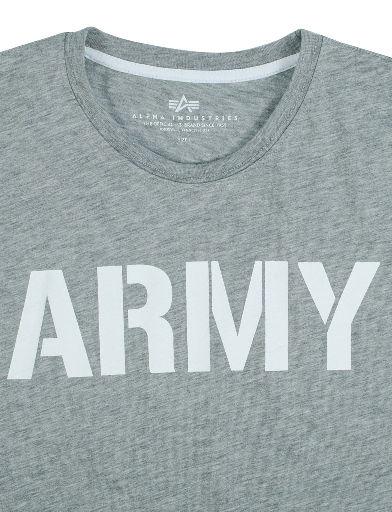 Футболка ALPHA INDUSTRIES ARMY T grey heather 