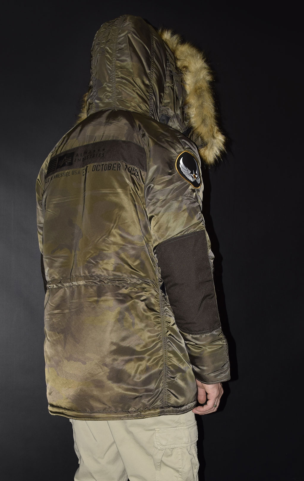 Аляска ALPHA INDUSTRIES AIRBORNE N-3B dark olive camo 