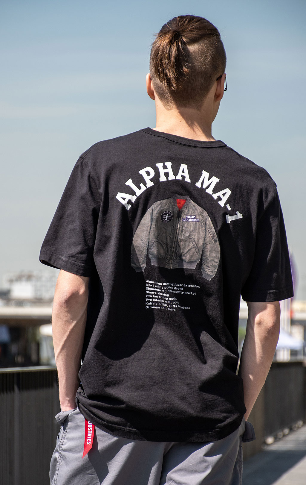 Футболка ALPHA INDUSTRIES ALPHA MA-1 TEE SS 24 black 