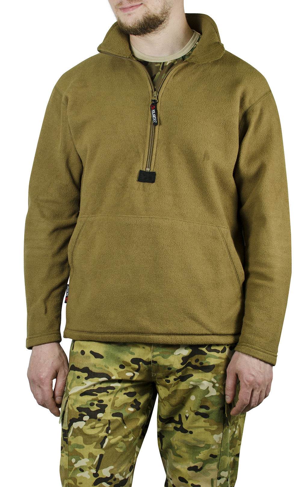 Флис армейский POLARTEC USMC 1/2 Zipp brown б/у США