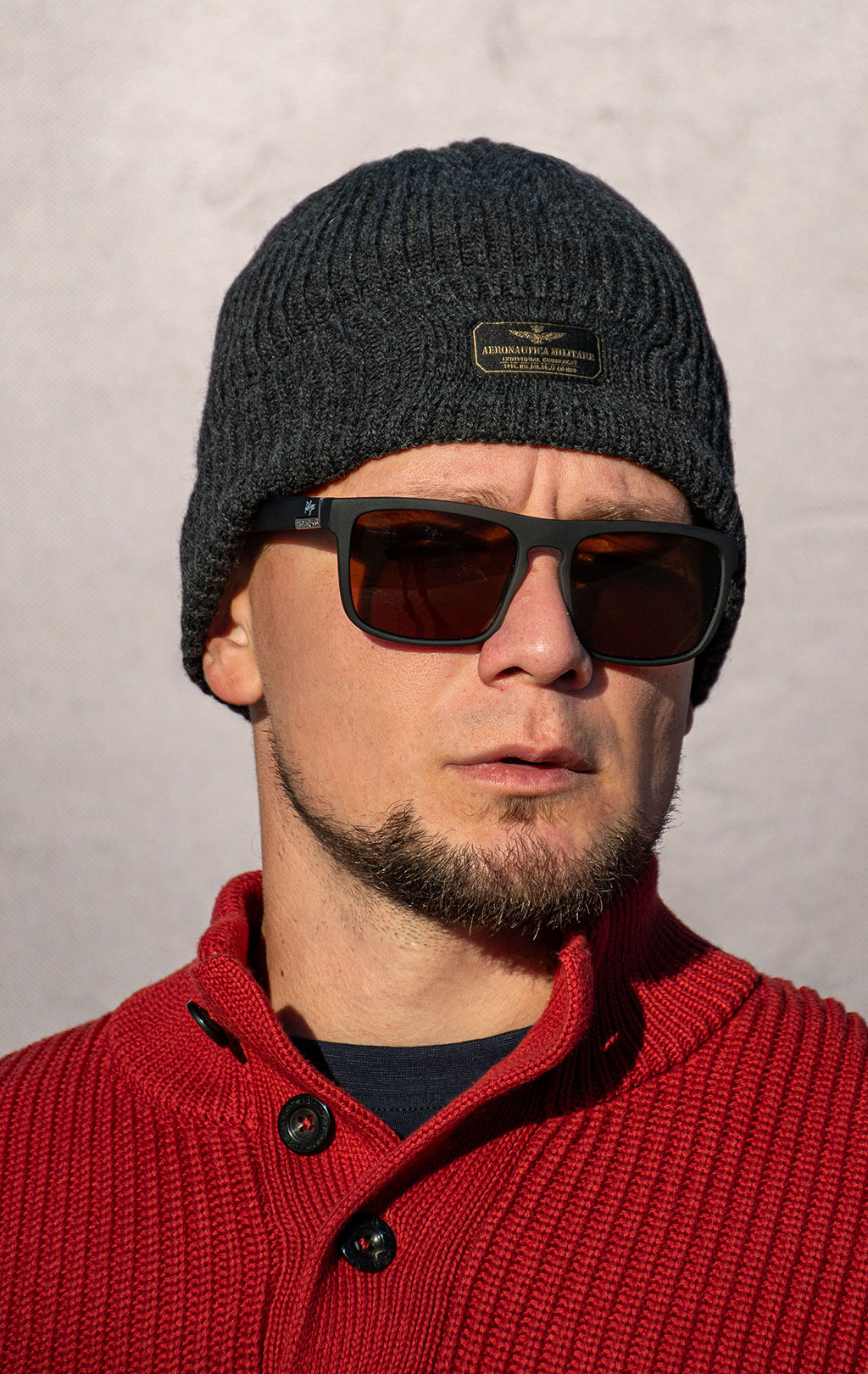 Шапка вязаная AERONAUTICA MILITARE FW 26/27/IT dark grey melange (CU 0096) 