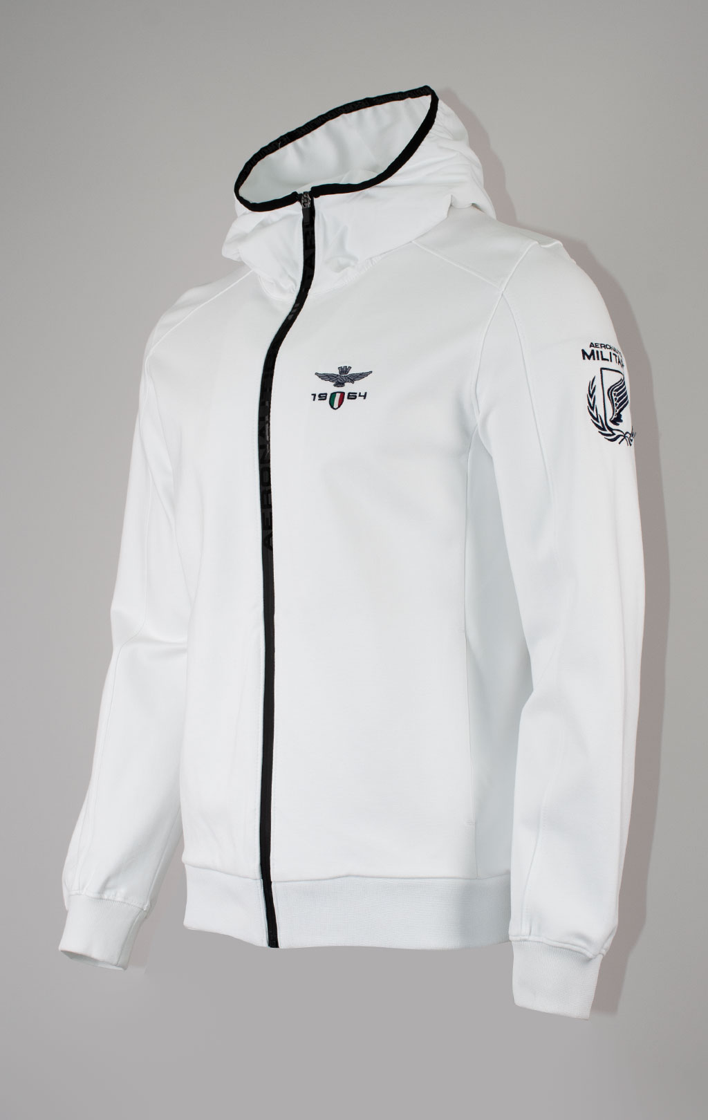 Толстовка с капюшоном AERONAUTICA MILITARE SS 25 m/BD off white (AF 497) 